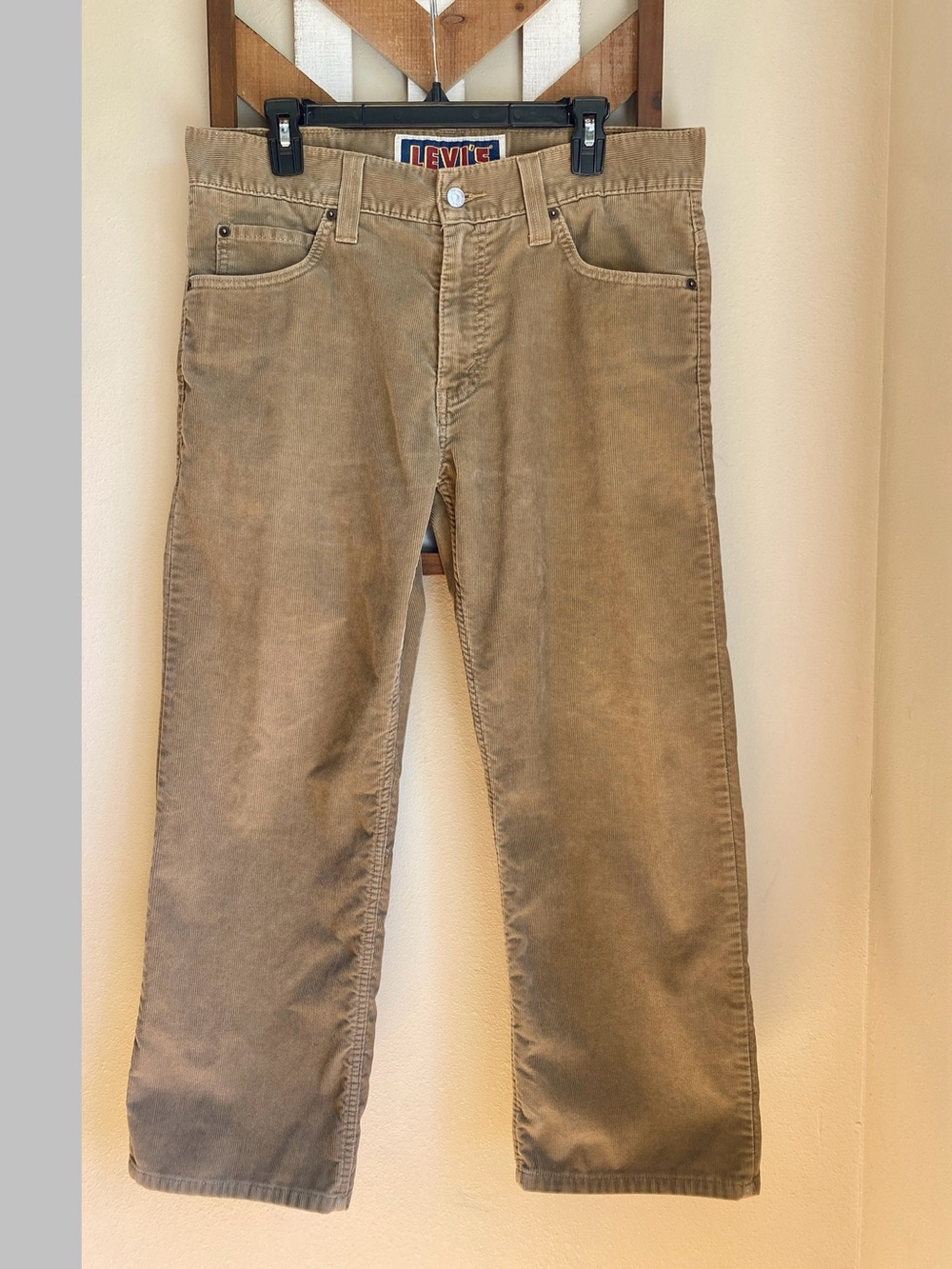 GUC Levis 549 Corduroy Tan Pants 34x26 Low Loose Skater Brown Men’s Teen